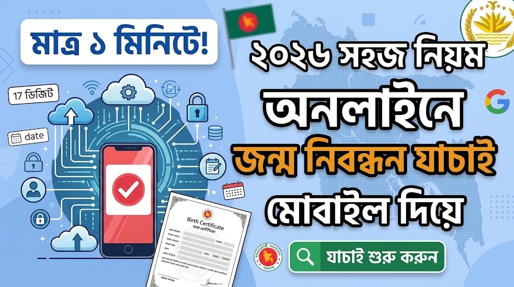 Birth Registration Check BD 2026 | অনলাইনে জন্ম নিবন্ধন যাচাই করার নিয়ম